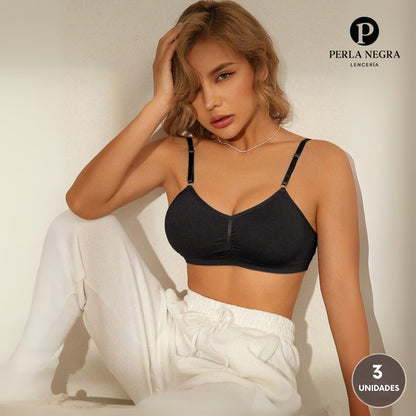 PROMO 3X1 | Corpiño Segunda Piel Reforzado + Pack Bombachas de Regalo