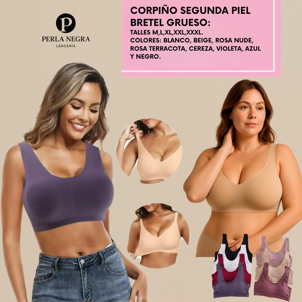 PROMO Corpiño Segunda Piel Bretel Grueso