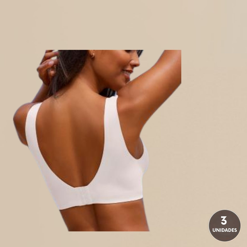 PROMO 3X1 | Corpiño Segunda Piel Bretel Grueso + Pack Bombachas de Regalo